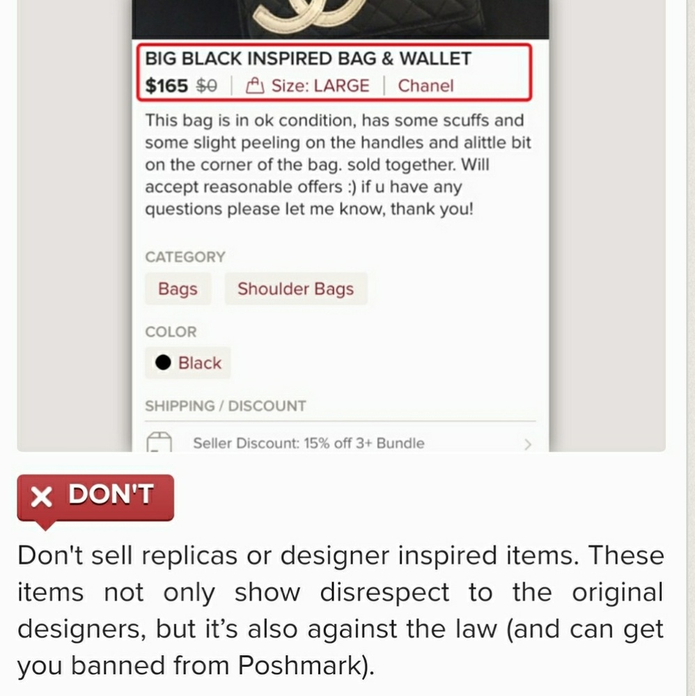 Don't Sell Replica's It's Rude